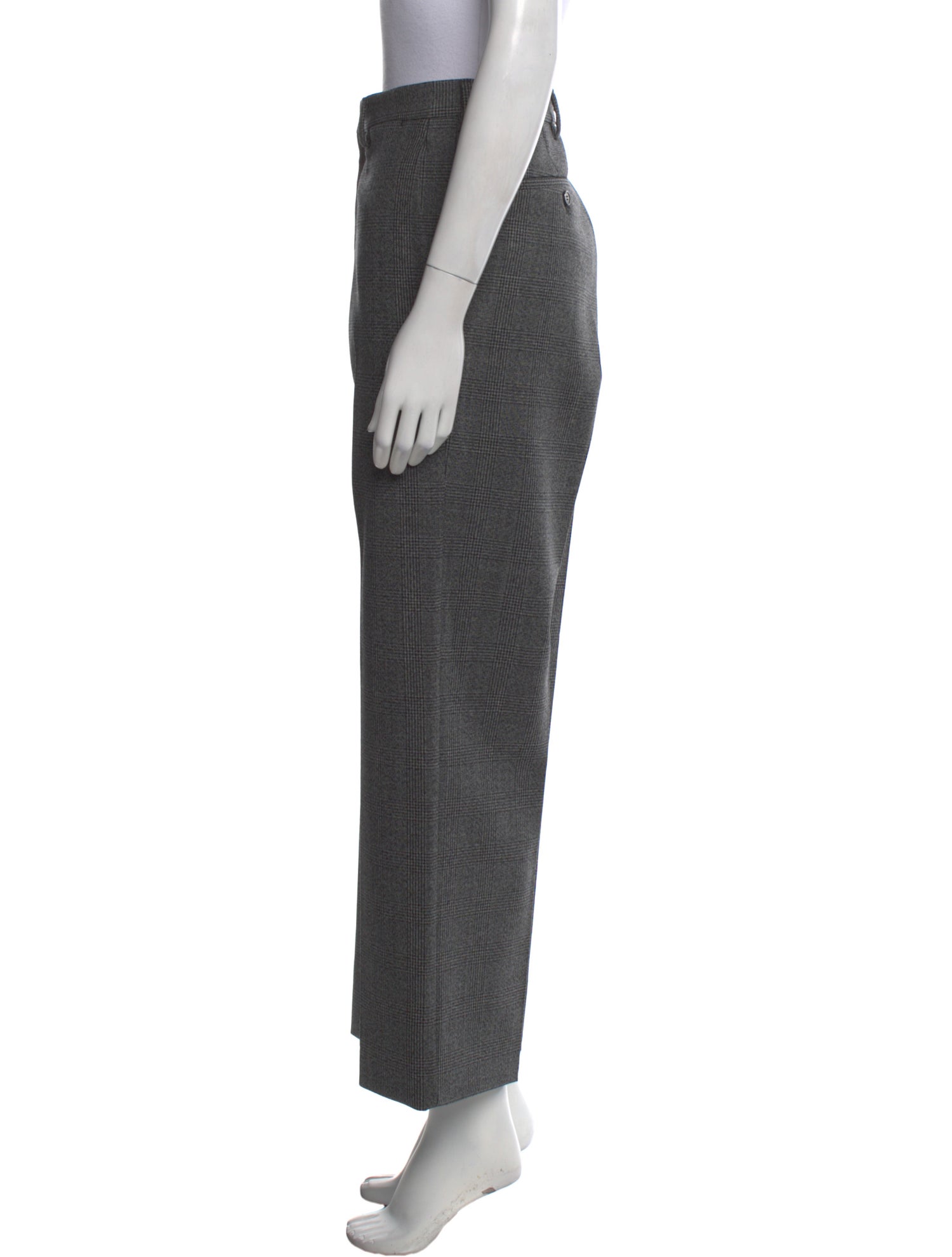 Prada Virgin Wool Wide Leg Pants