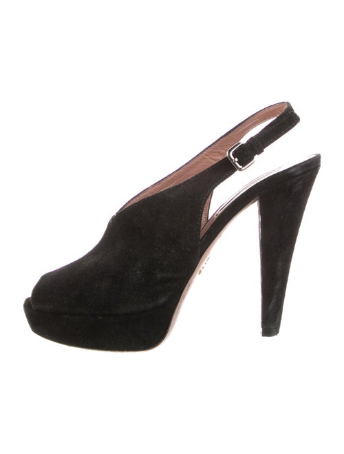 Prada Suede Slingback Pumps