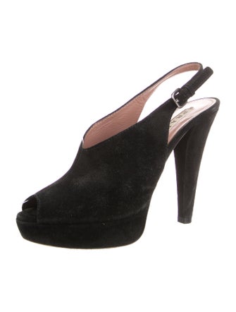 Prada Suede Slingback Pumps