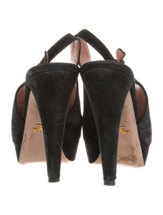 Prada Suede Slingback Pumps