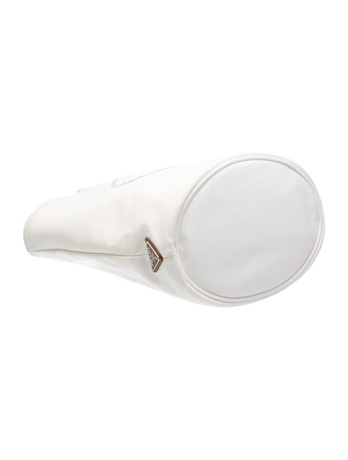 Prada Enameled Metal Triangle Top Handle Bag