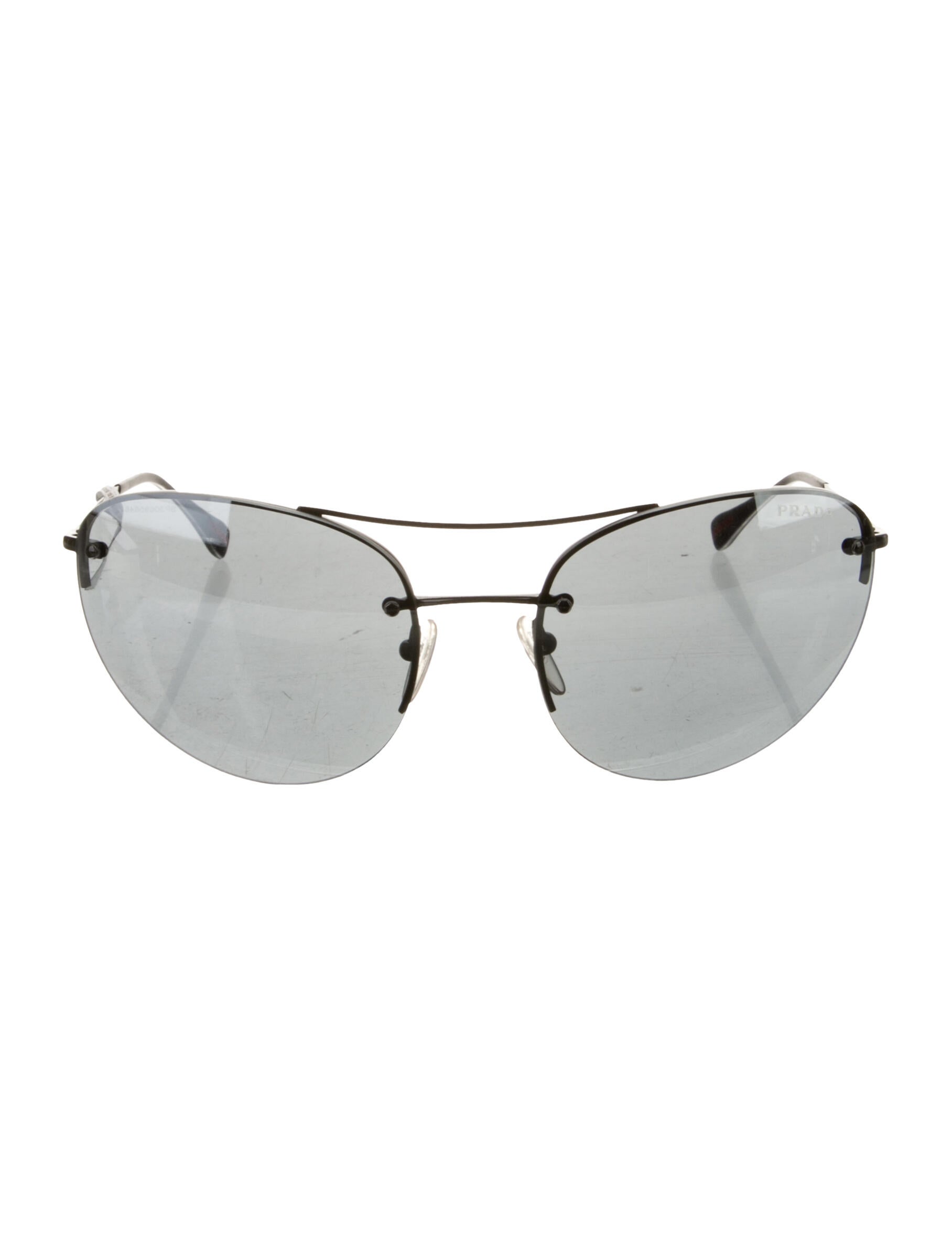 Prada Round Mirrored Sunglasses