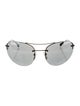 Prada Round Mirrored Sunglasses