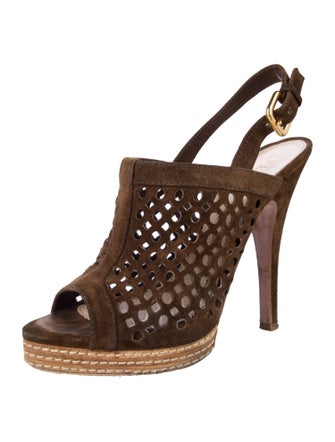 Prada Suede Slingback Sandals