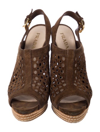 Prada Suede Slingback Sandals