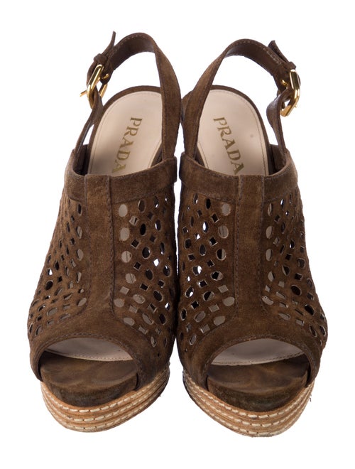 Prada Suede Slingback Sandals