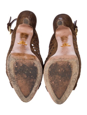 Prada Suede Slingback Sandals