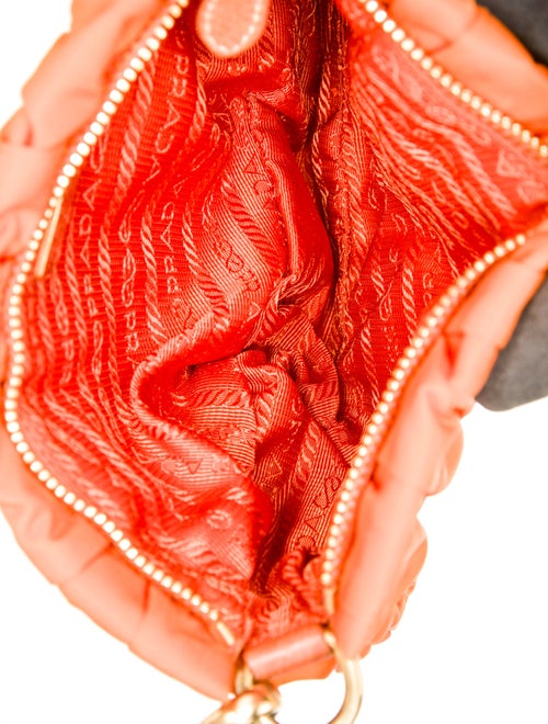 Prada Enameled Metal Triangle Gaufre Pochette