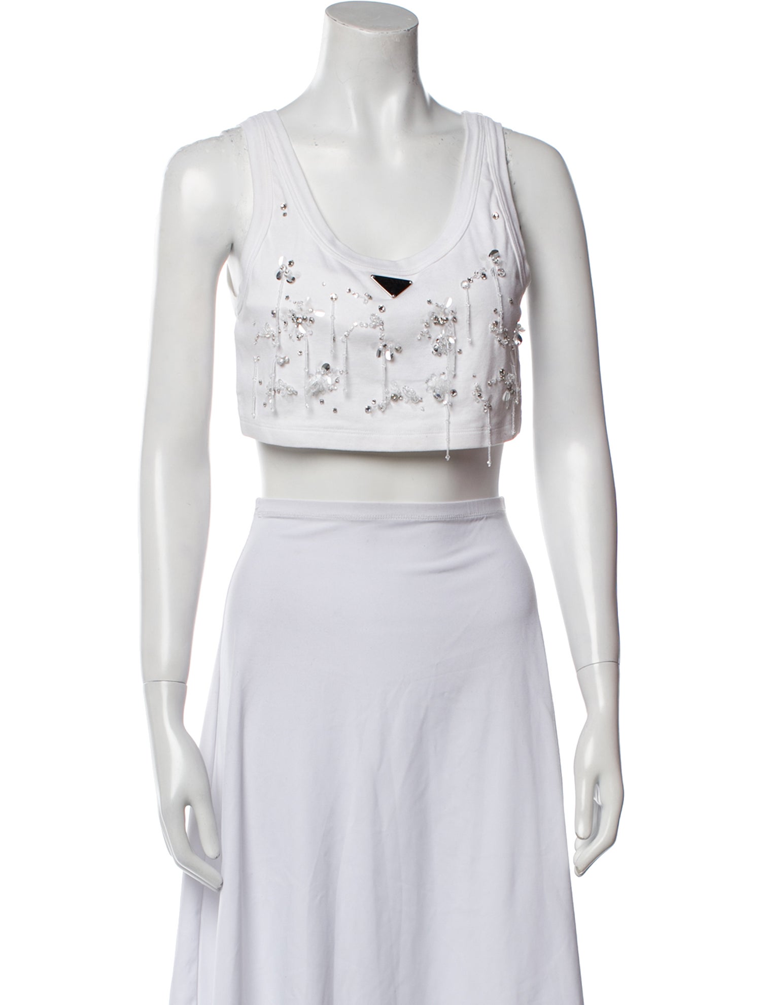 Prada 2023 Scoop Neck Crop Top