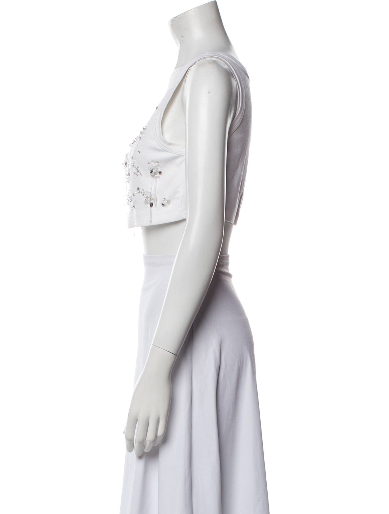 Prada 2023 Scoop Neck Crop Top