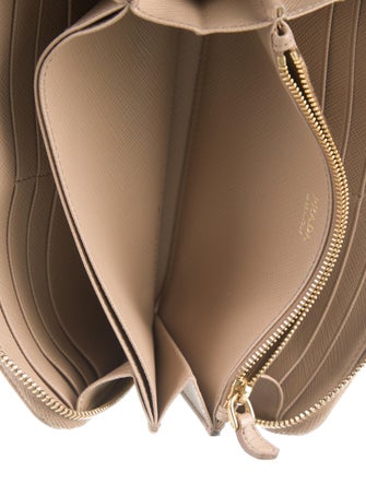 Prada Saffiano Lux Leather Continental Wallet