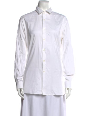 Prada Long Sleeve Button-Up Top