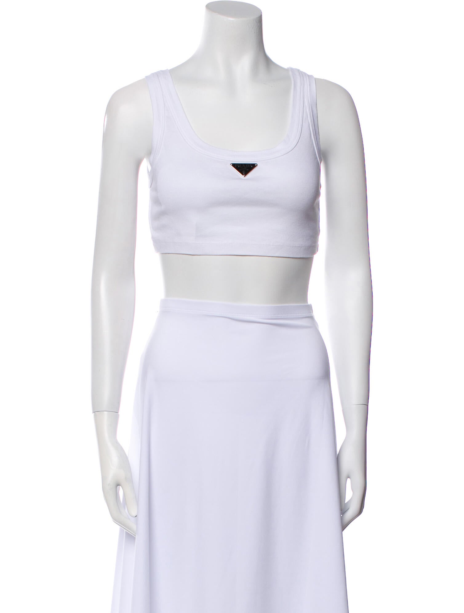 Prada 2023 Scoop Neck Crop Top