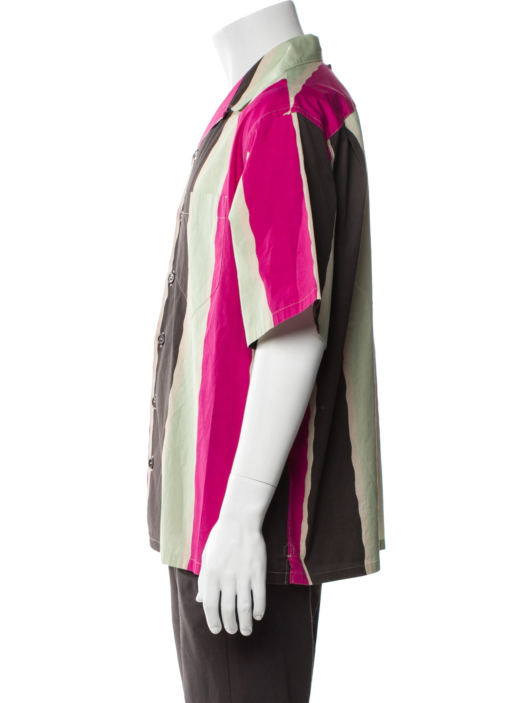 Prada 2021 Colorblock Pattern Shirt