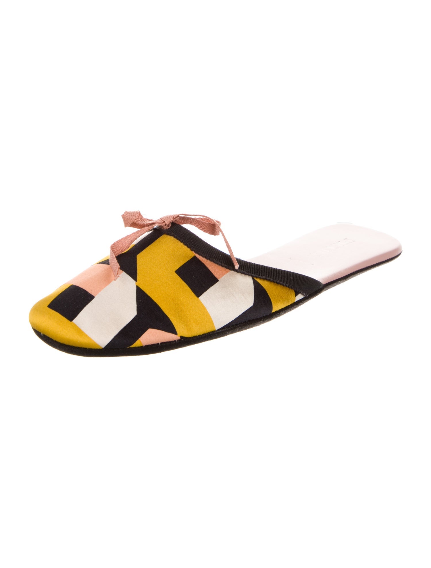Prada Satin Printed Slides