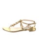 Prada Leather T-Strap Sandals