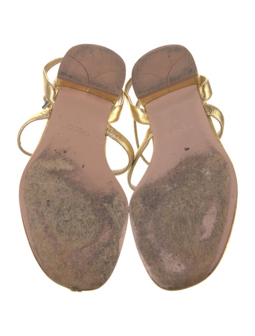 Prada Leather T-Strap Sandals