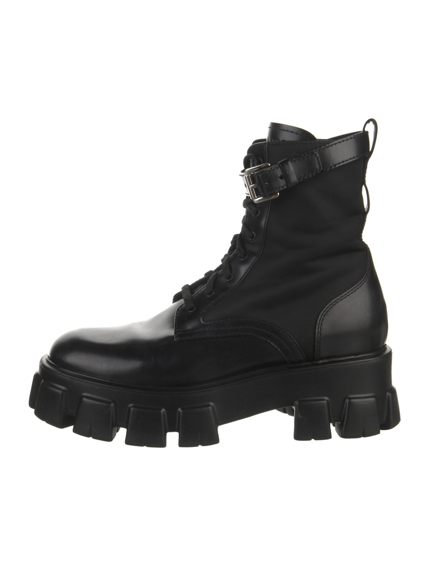 Prada Leather Combat Boots