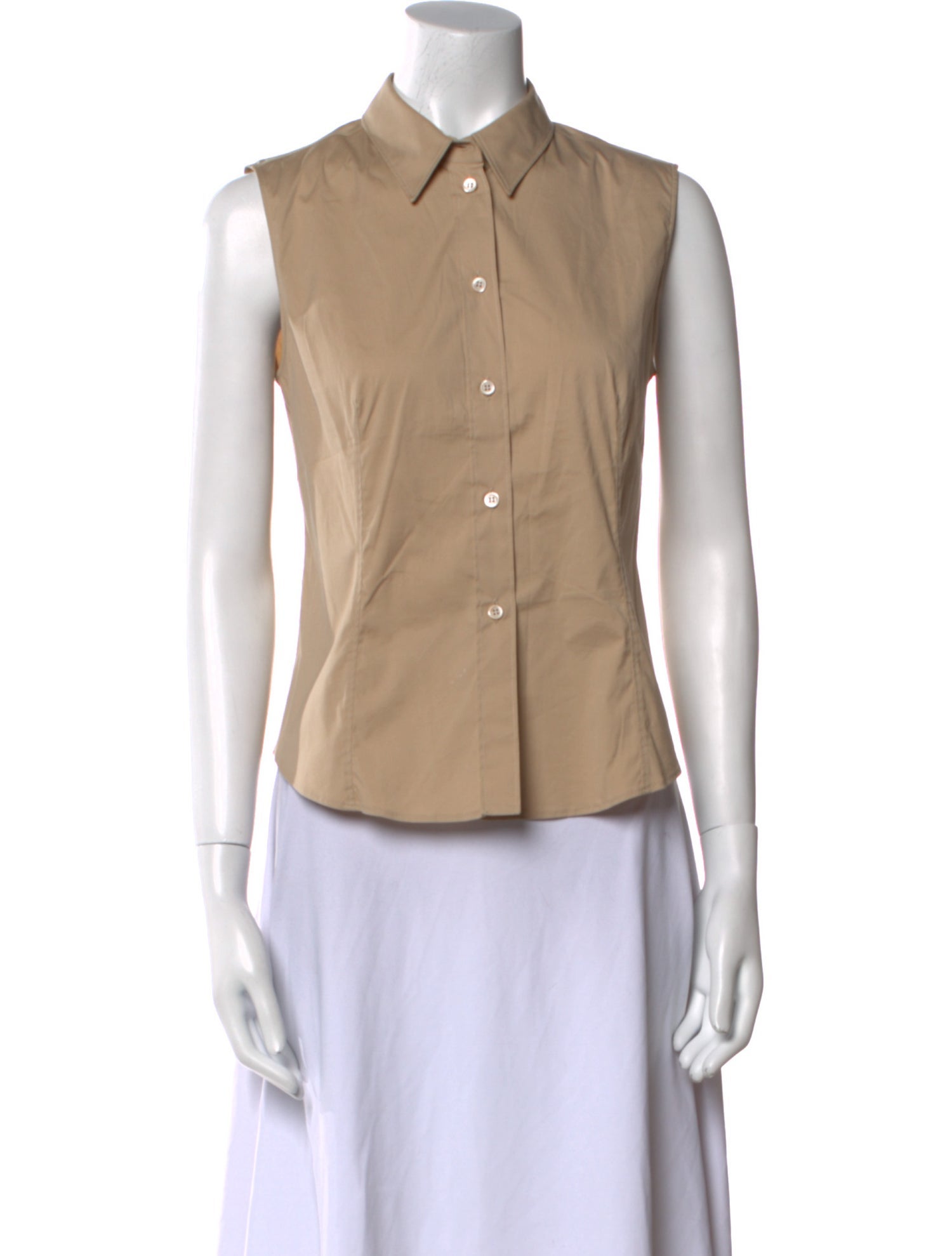 Prada Sleeveless Button-Up Top