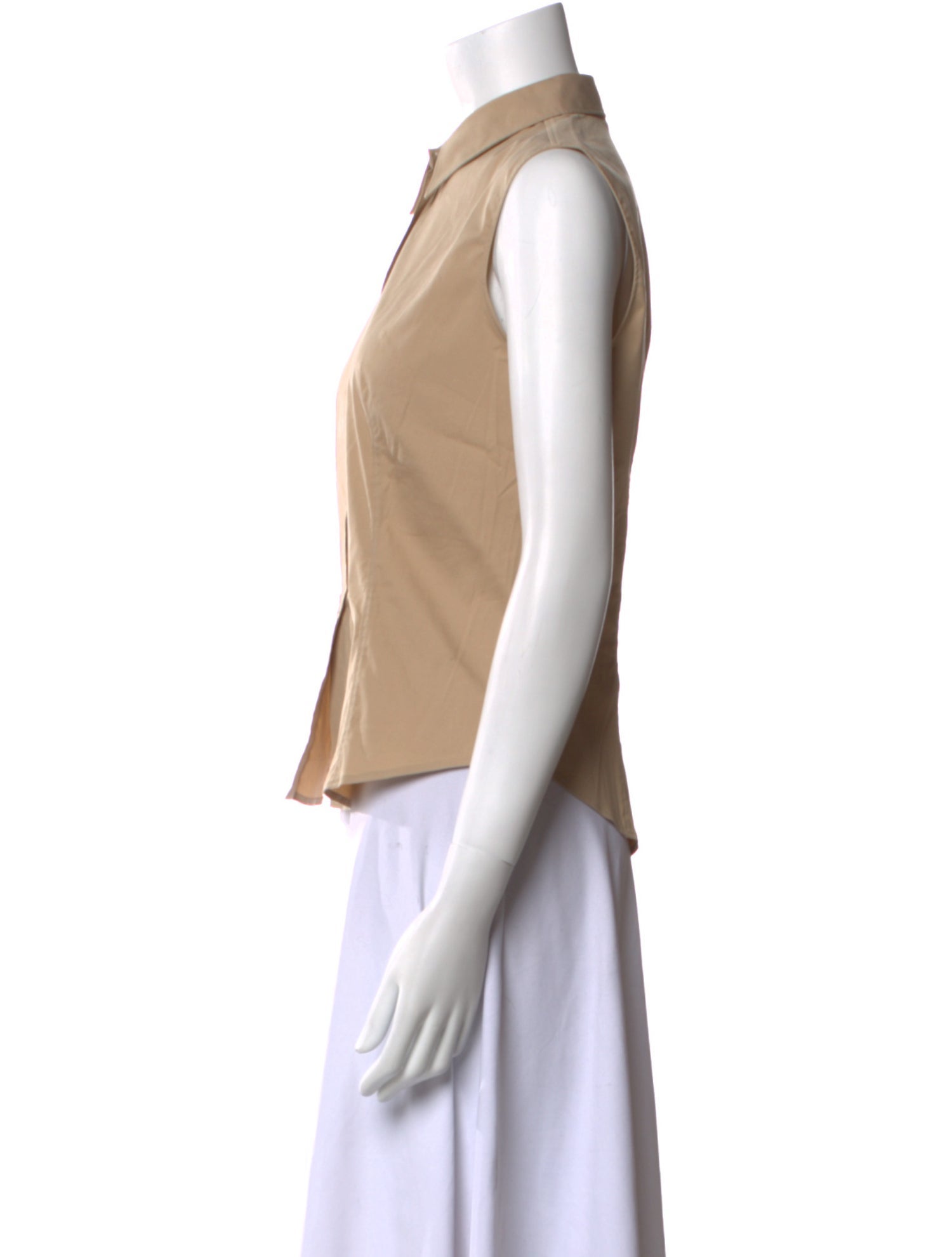 Prada Sleeveless Button-Up Top