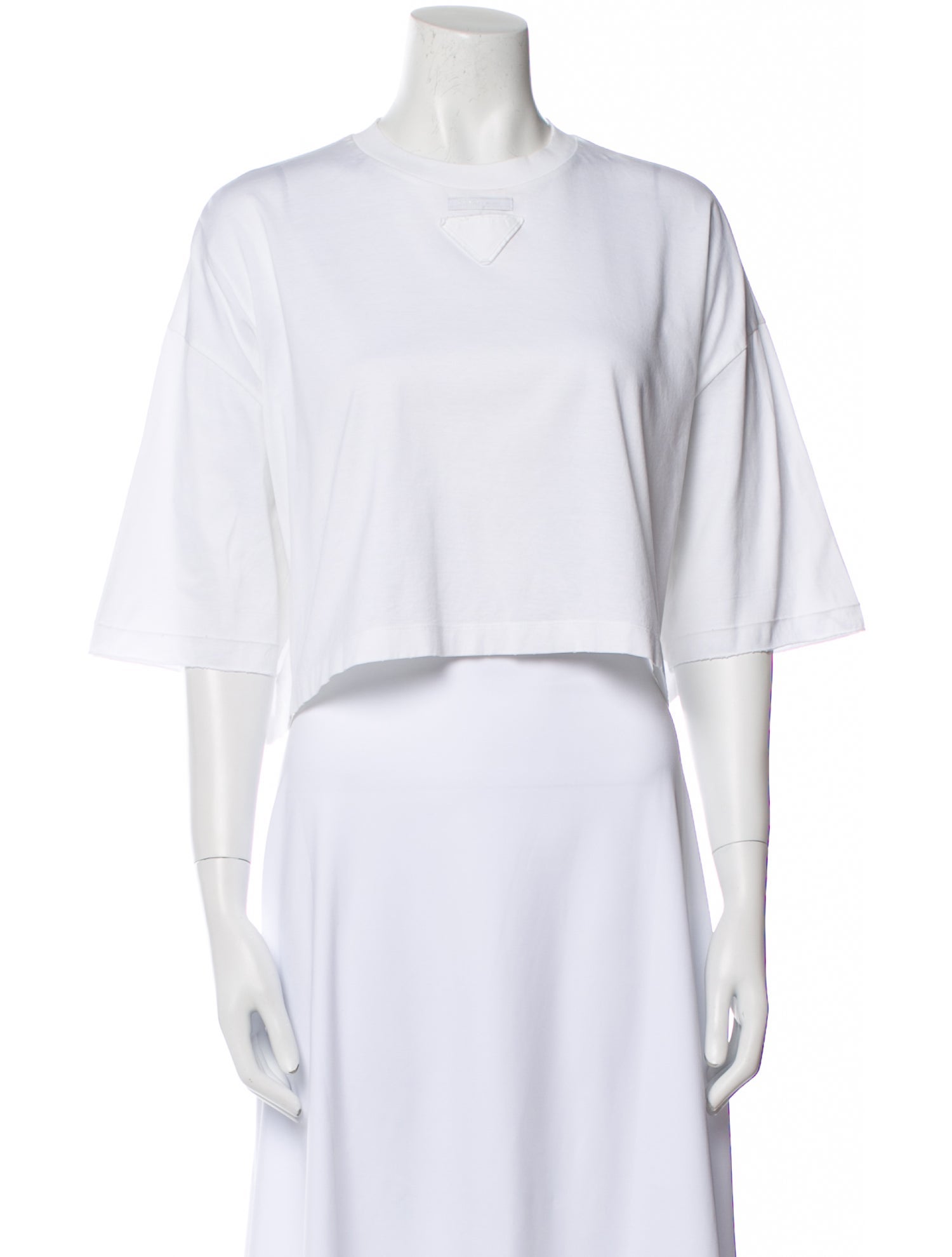 Prada 2022 Crew Neck Crop Top