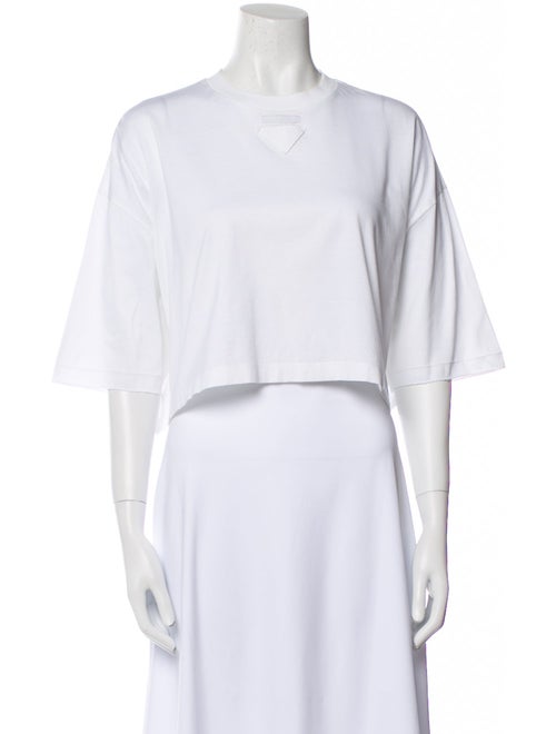 Prada 2022 Crew Neck Crop Top