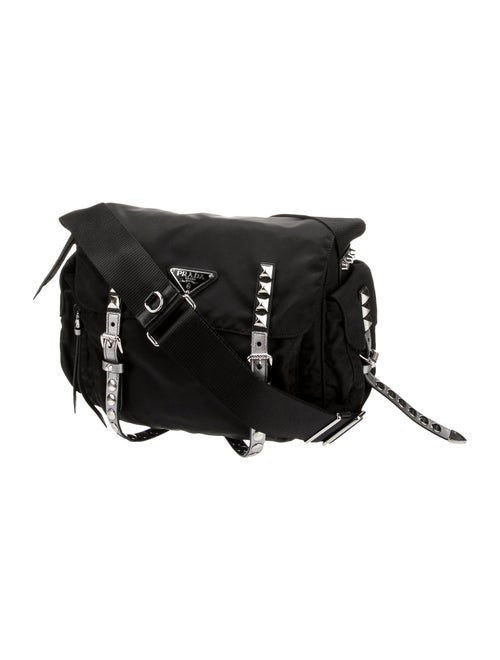 Prada Enameled Metal Triangle Belt Bag