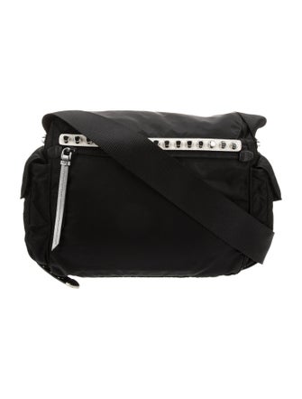 Prada Enameled Metal Triangle Belt Bag