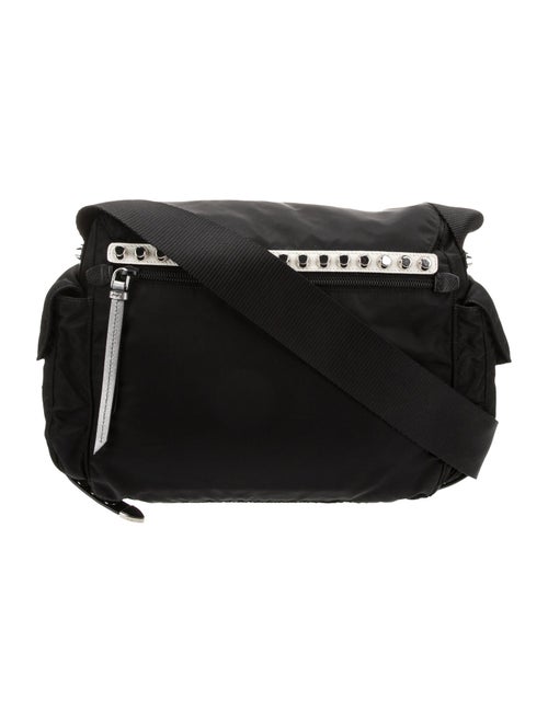 Prada Enameled Metal Triangle Belt Bag