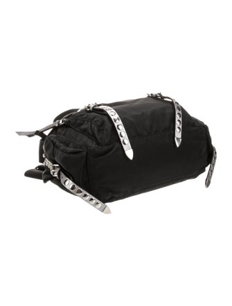 Prada Enameled Metal Triangle Belt Bag