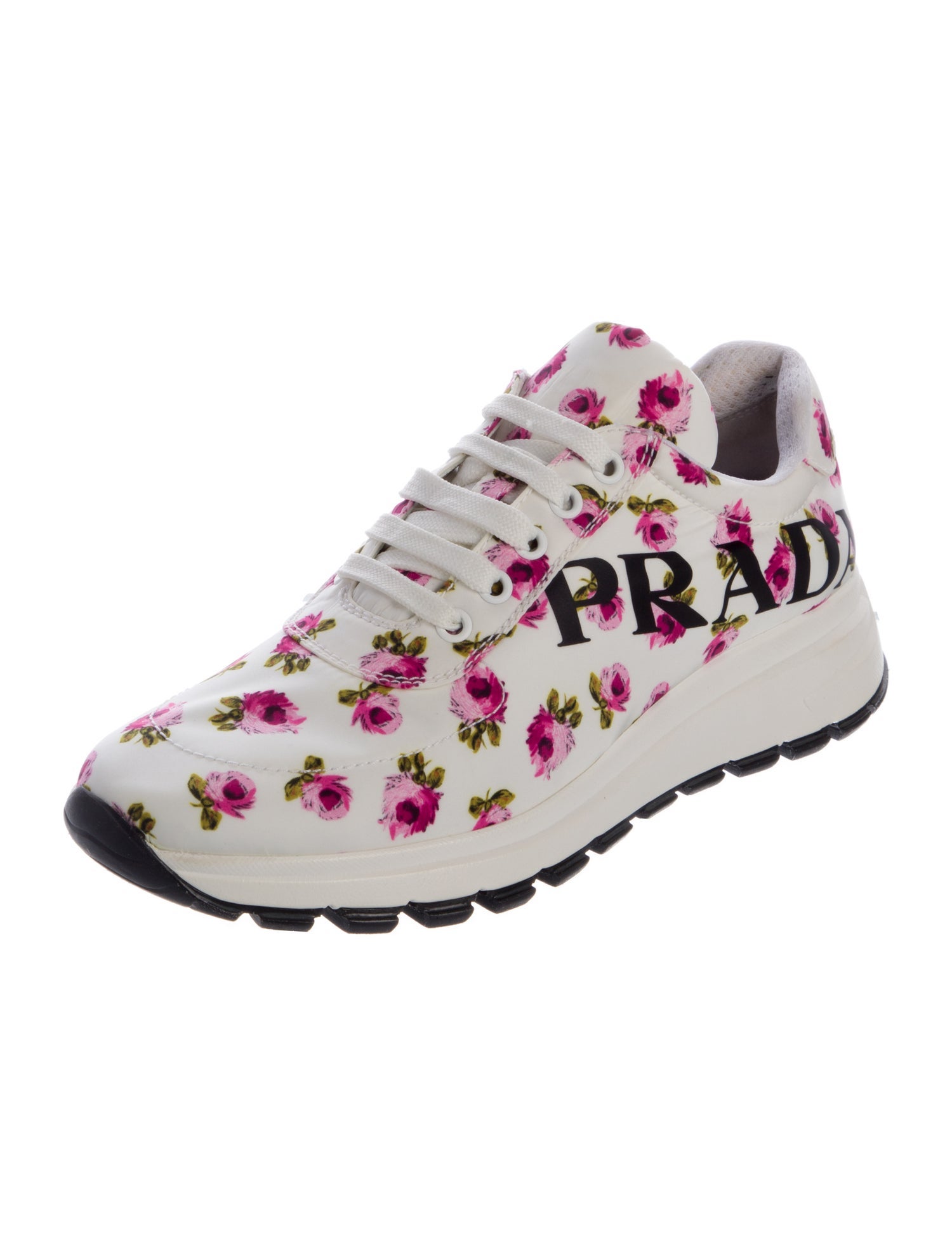 Prada Nylon Floral Print Sneakers w/ Tags
