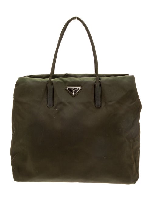 Prada Enameled Metal Triangle Tote