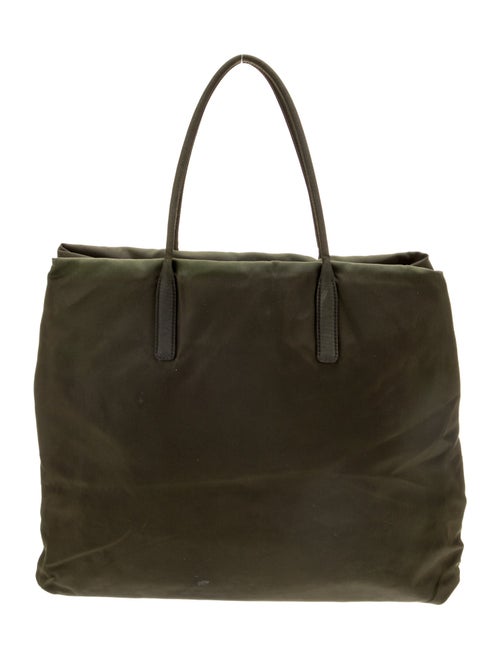 Prada Enameled Metal Triangle Tote