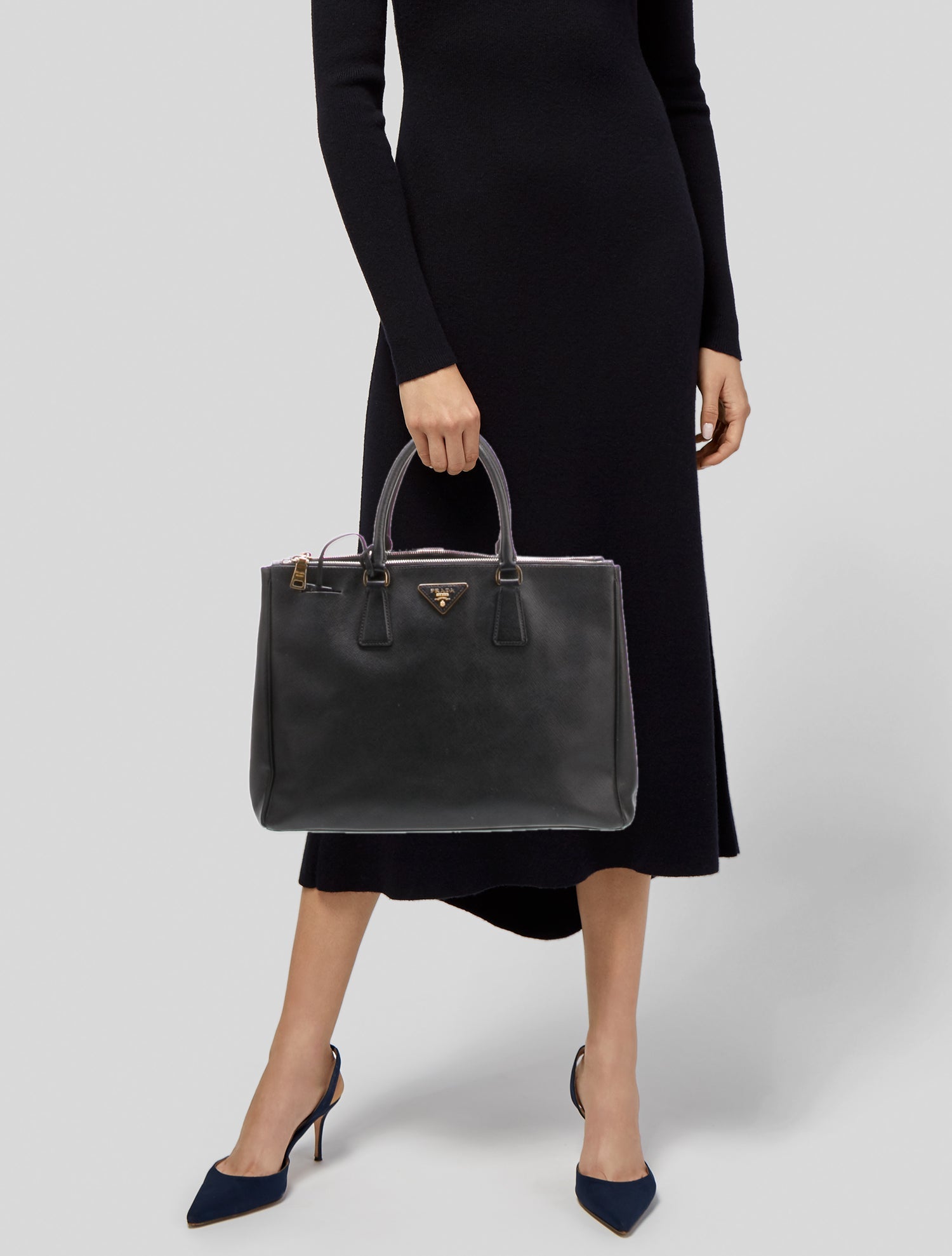 Prada Saffiano Leather Galleria Double Zip Large