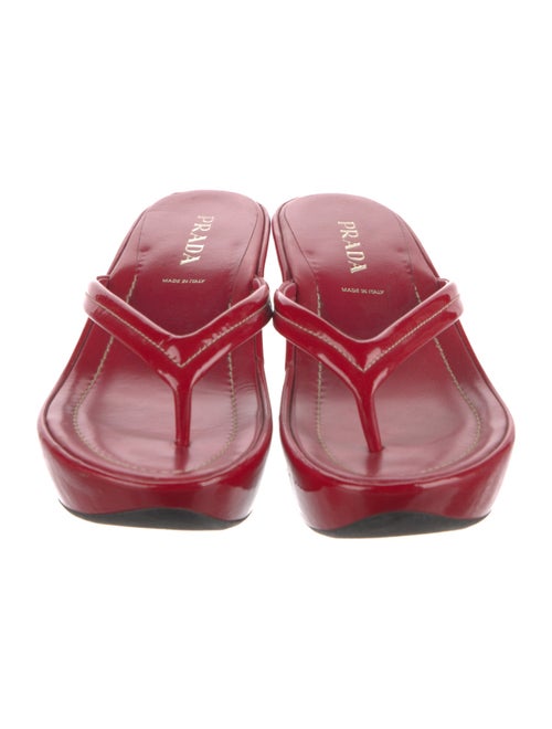 Prada Patent Leather Flip Flops