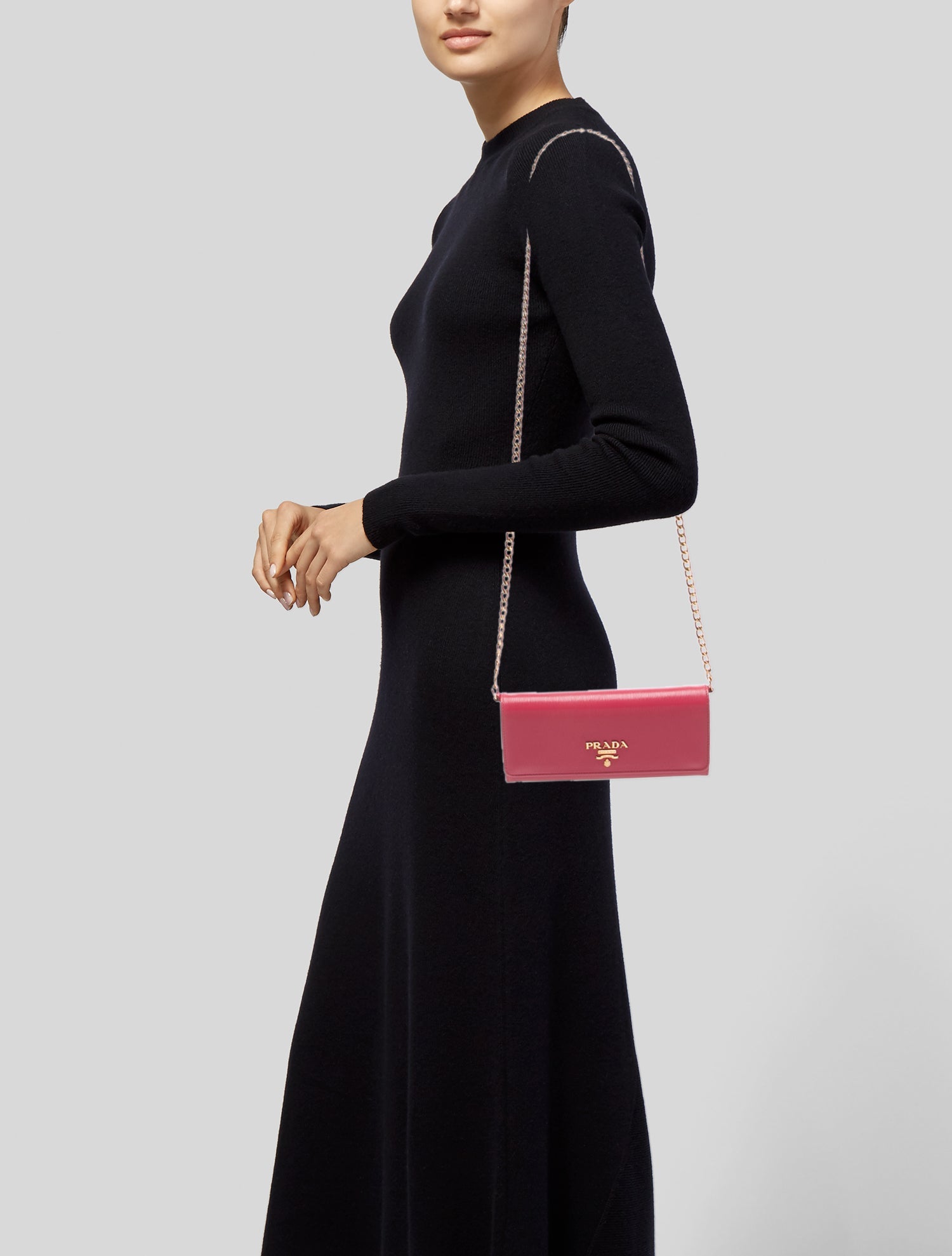 Prada Chain-Link Clutch