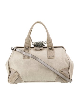 Prada Canvas Large Bowler Bag