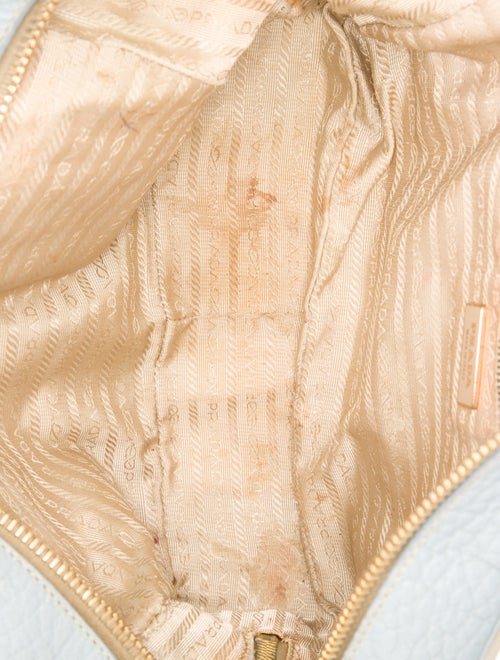 Prada Enameled Metal Triangle Bauletto