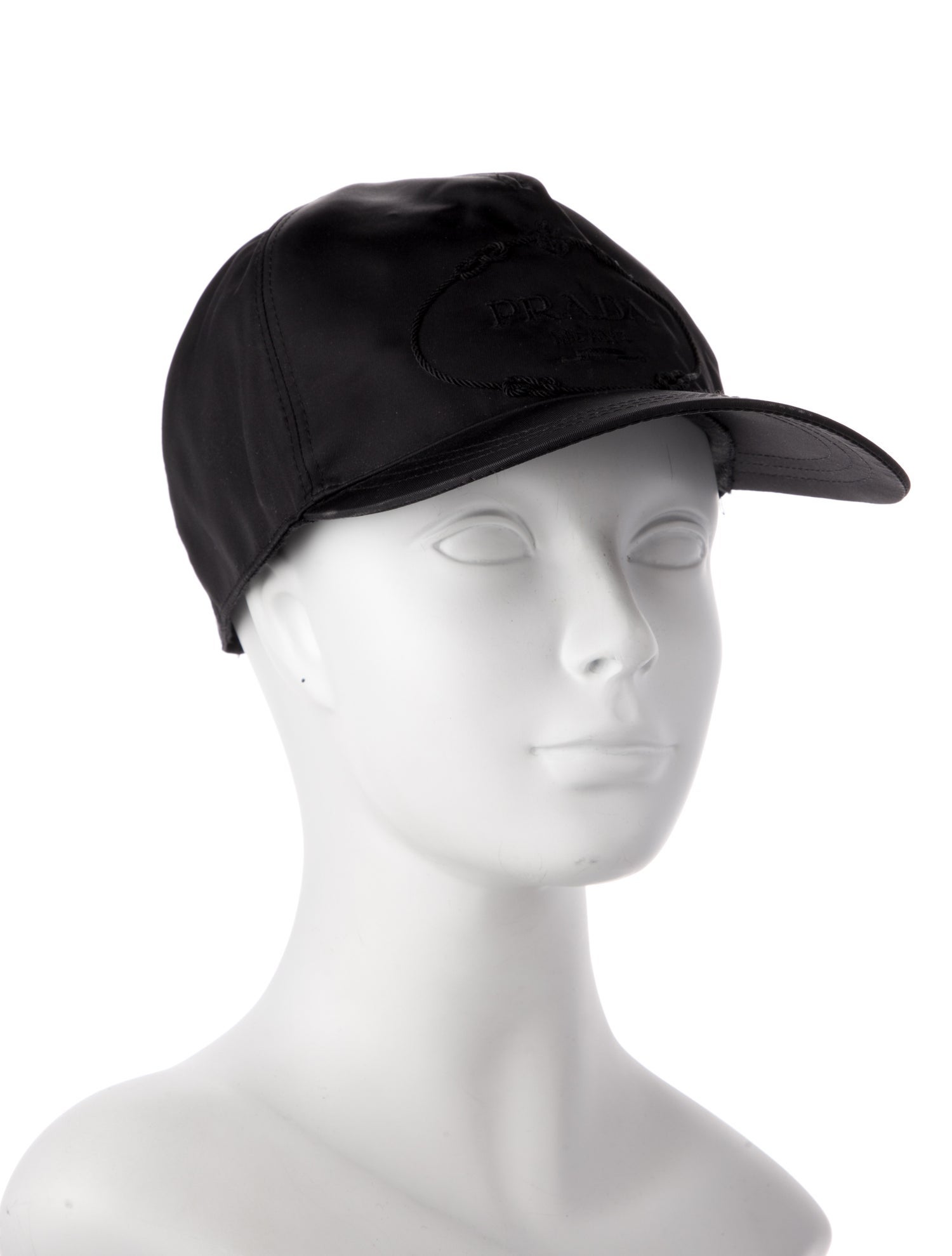 Prada Nylon Embroidered Baseball Hat