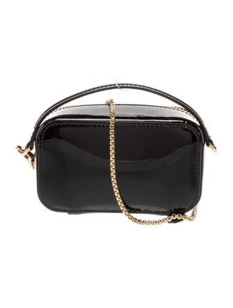 Prada Enameled Metal Triangle Crossbody Bag w/ Tags