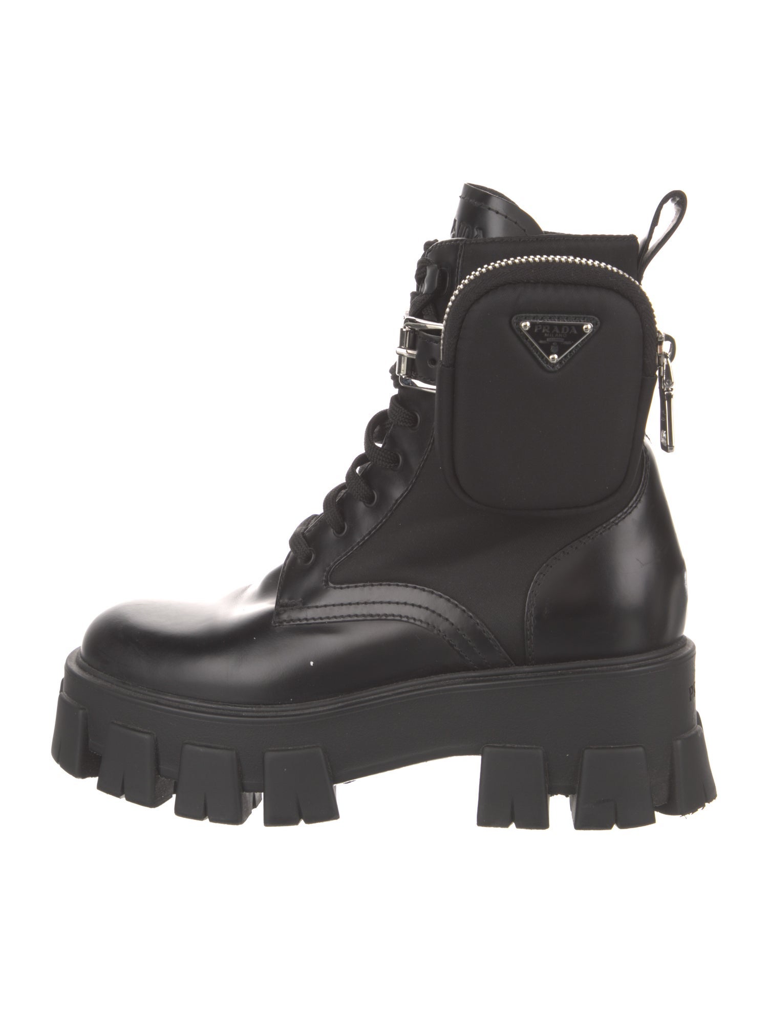 Prada Leather Combat Boots