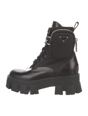 Prada Leather Combat Boots