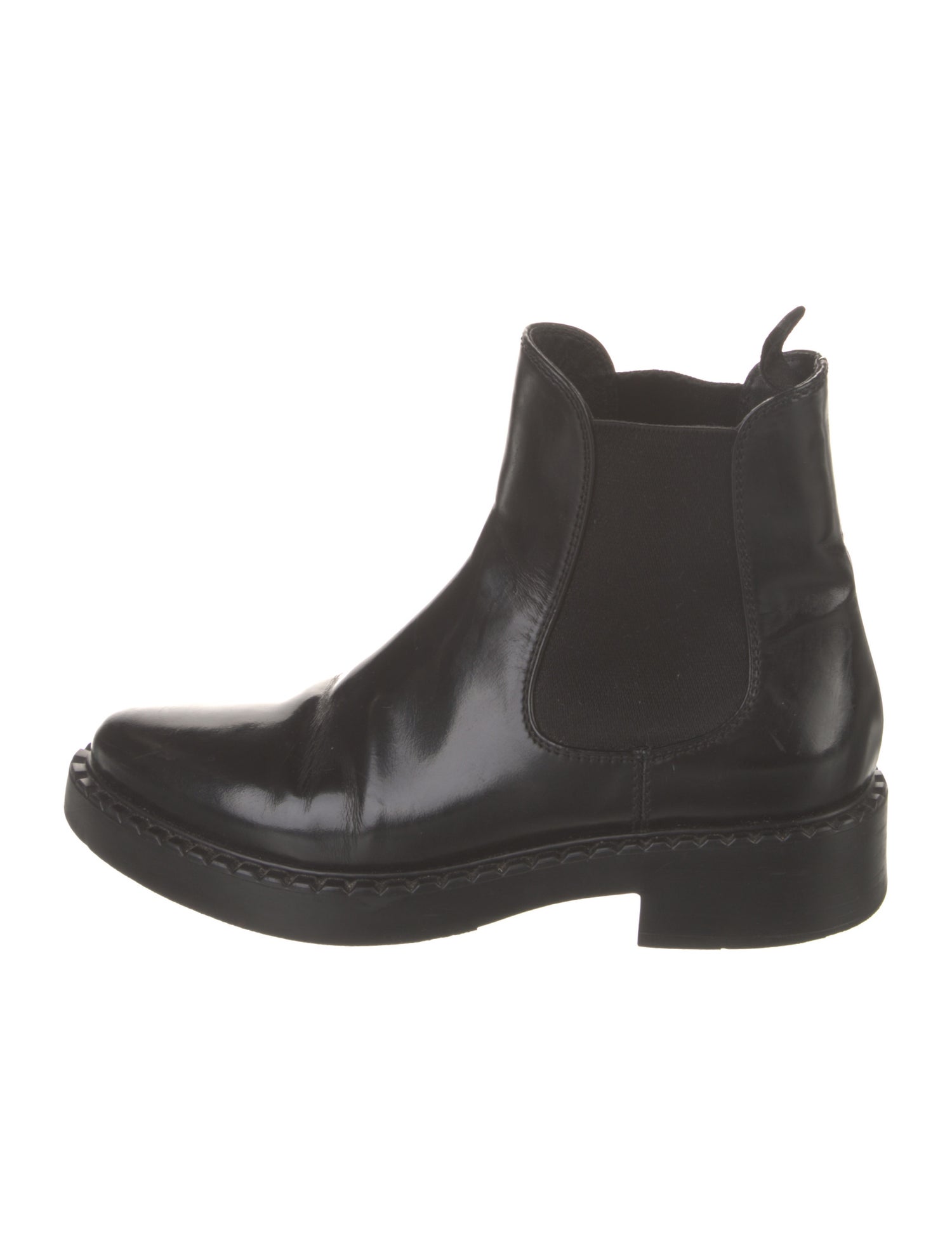 Prada Leather Chelsea Boots