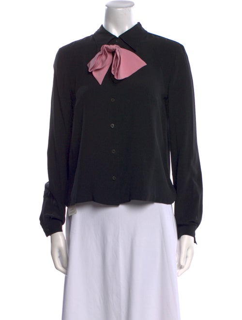 Prada 2017 Silk Button-Up Top