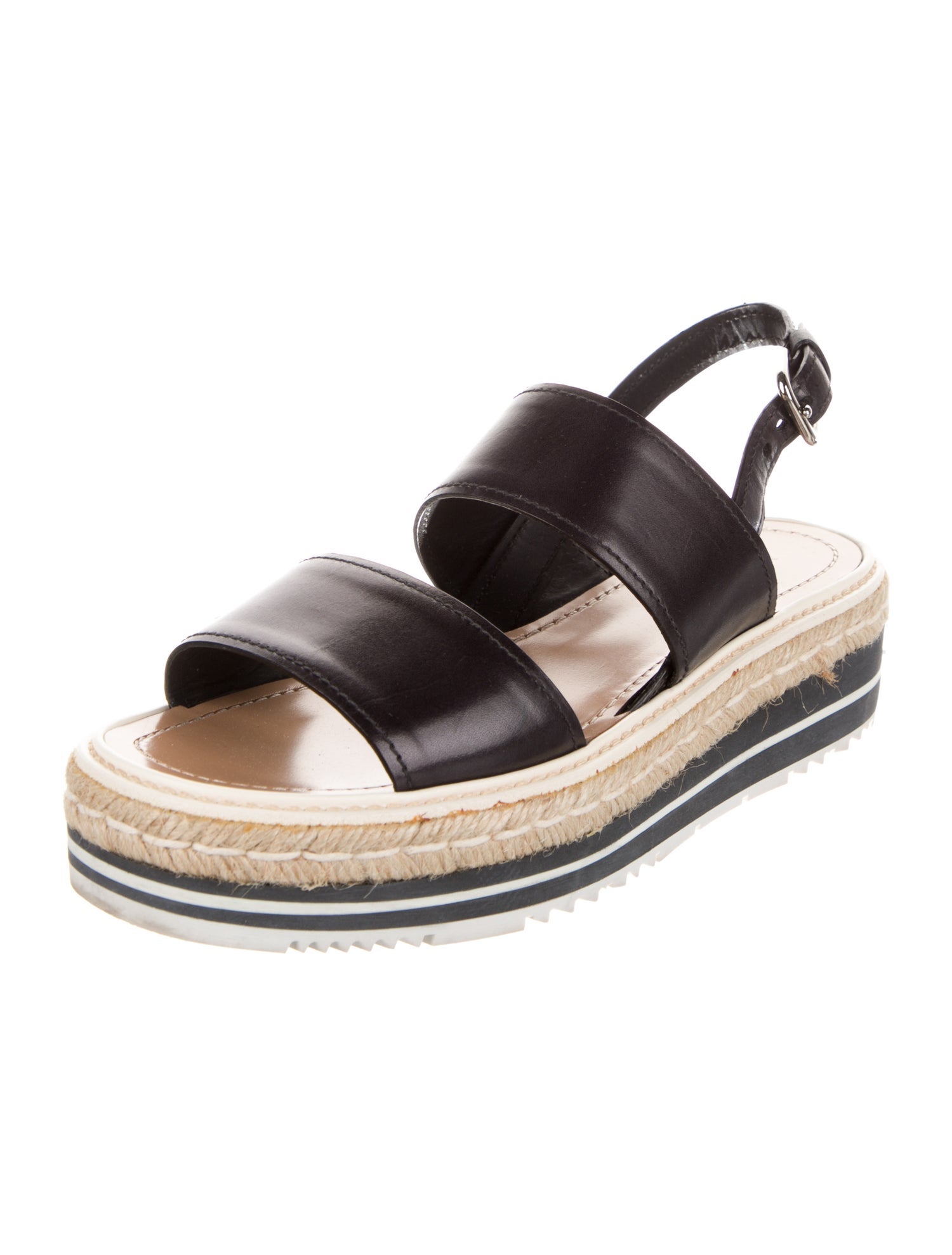 Prada Leather Espadrilles