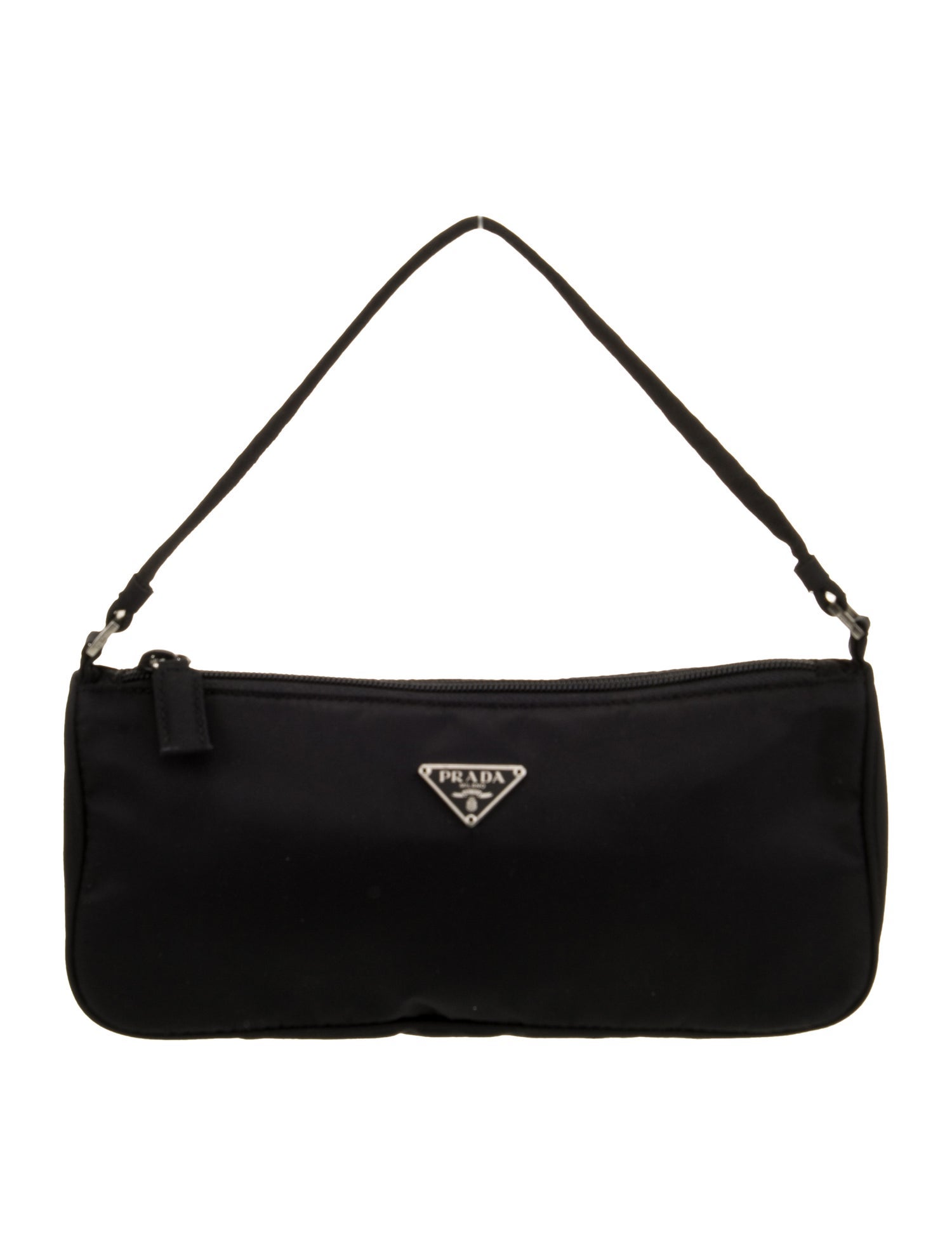 Prada Enameled Metal Triangle Sport