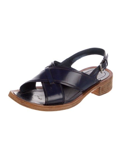Prada Patent Leather Slingback Sandals
