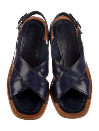 Prada Patent Leather Slingback Sandals
