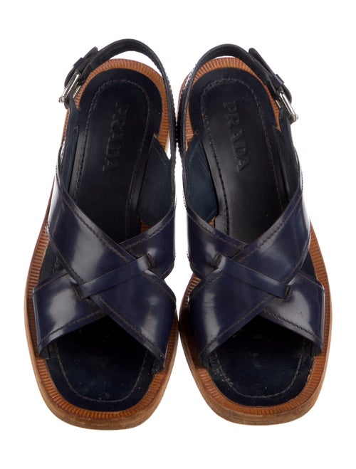 Prada Patent Leather Slingback Sandals