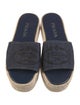 Prada Denim Embroidered Accent Espadrilles